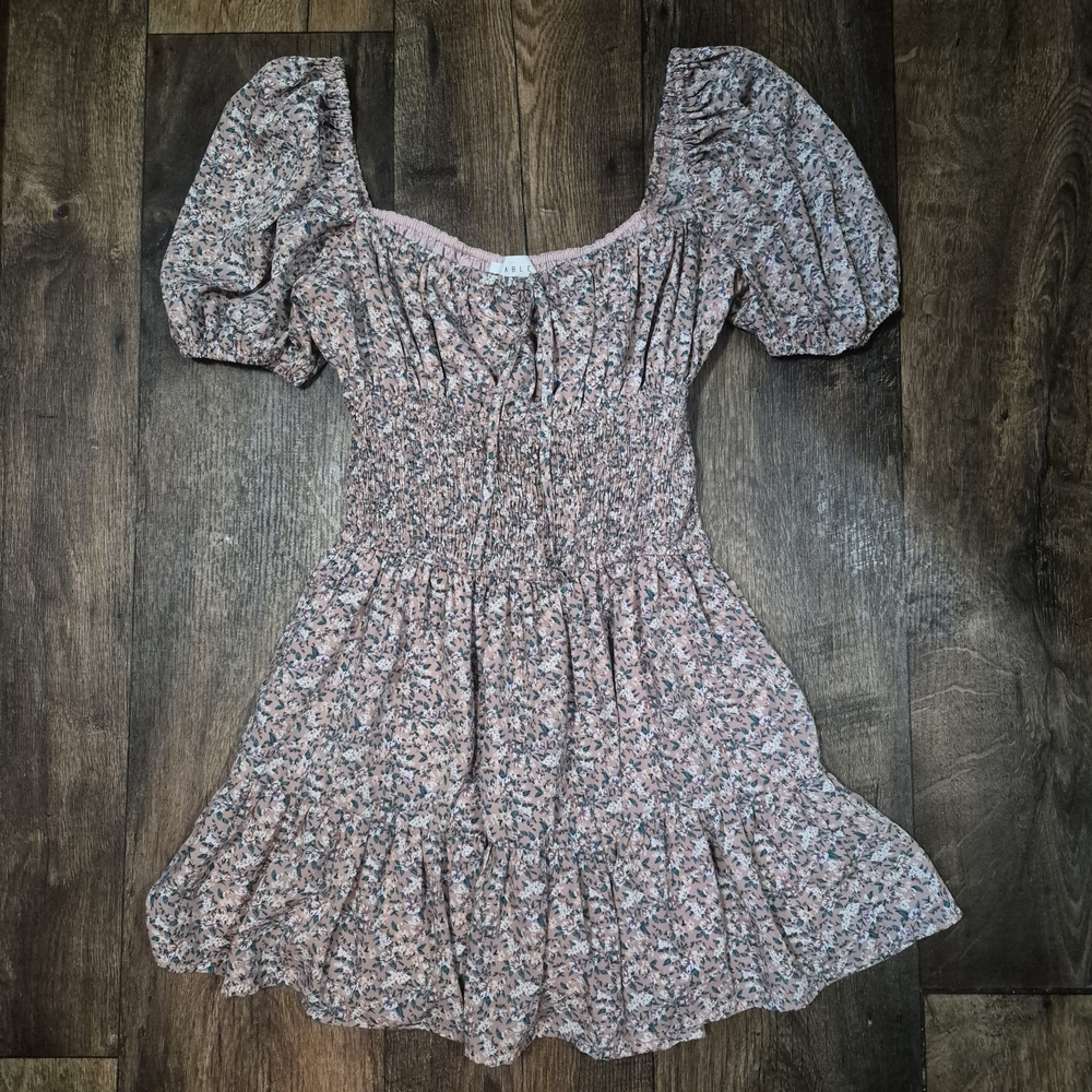 Floral Puff Sleeve Mini Dress